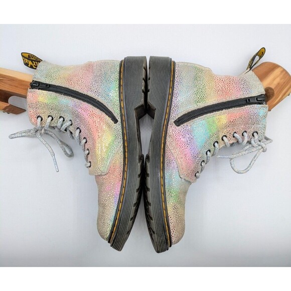Dr Doc Martens 1460 Pascal J Iridescent Boots Girls US Size 3 - Picture 10 of 14